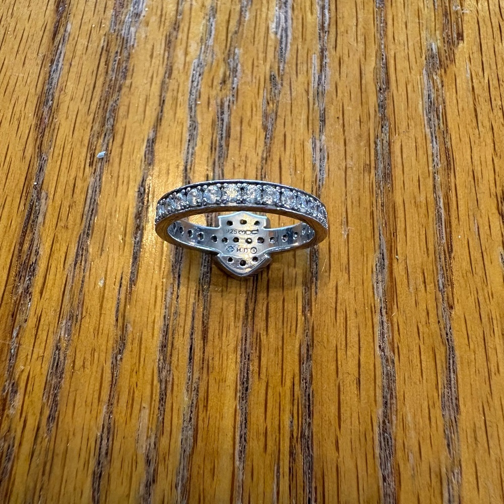 Harley-Davidson Silver Rhinestone Shield Ring - Picture 7 of 9